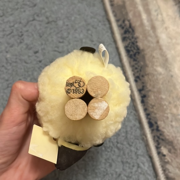 VTG Department 56 Le Mouton Fuzzy Sheep with Wooden legs - Picture 8 of 8